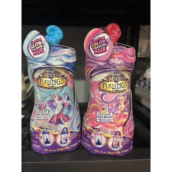 Magic Mixies Pixlings Deluxe Pack Shimmer Reveal Set Color Change Glow Lot Of 2 - Picture 7 of 7